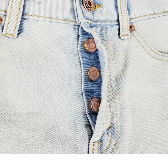 Women’s high-rise frayed hem jean short wild fabl - Picture 7 of 8